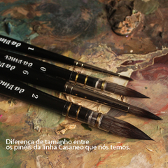 Pincel profissional para aquarela amarradinho número 0 da Vinci, cerdas sintéticas - linha Casaneo (série 498) - comprar online