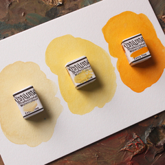 Trio de aquarelas amarelas (aquarelas de linha profissional)