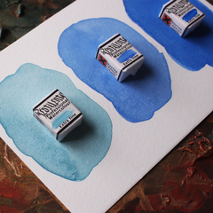 Trio de aquarelas azuis (aquarelas de linha profissional) - comprar online