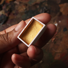 Honey (dourado) - aquarela oriental tipo gansai metalizada linha profissional na internet