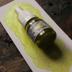 Jambú - aquarela fluida na cor verde limão metalizada
