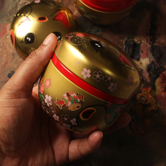 Box aquarelas gansai douradas + latinha gato e materiais de apoio em cerâmica na internet