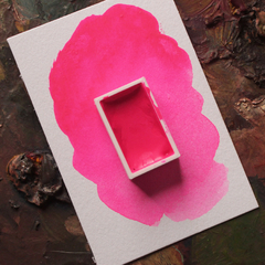 Obake (rosa flúor) aquarela oriental tipo gansai - linha profissional na internet