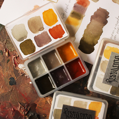 Estojo de tinta aquarela com 6 cores especiais de outono - loja online