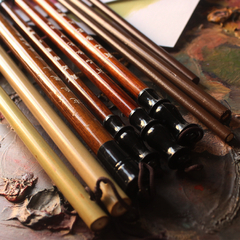 Imagem do Kit com 9 pincéis orientais para pintura com aquarela