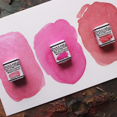Trio de aquarelas rosas (aquarelas de linha profissional) na internet