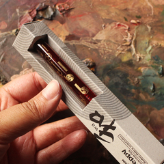 Caneta tinteiro Platinum Preppy de edição limitada - Vermelha com desenhos em dourado (Shima To Tomae) ponta 0.3 na internet