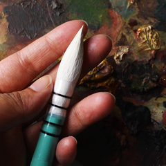 Pincel profissional para aquarela amarradinho número 8 Tíntoretto Aquasynt série 1415 na internet
