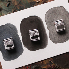 Trio de aquarelas tons de cinza e preto (aquarelas de linha profissional) - comprar online