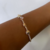 Brazalete Corazones Piedra Strass Dorado