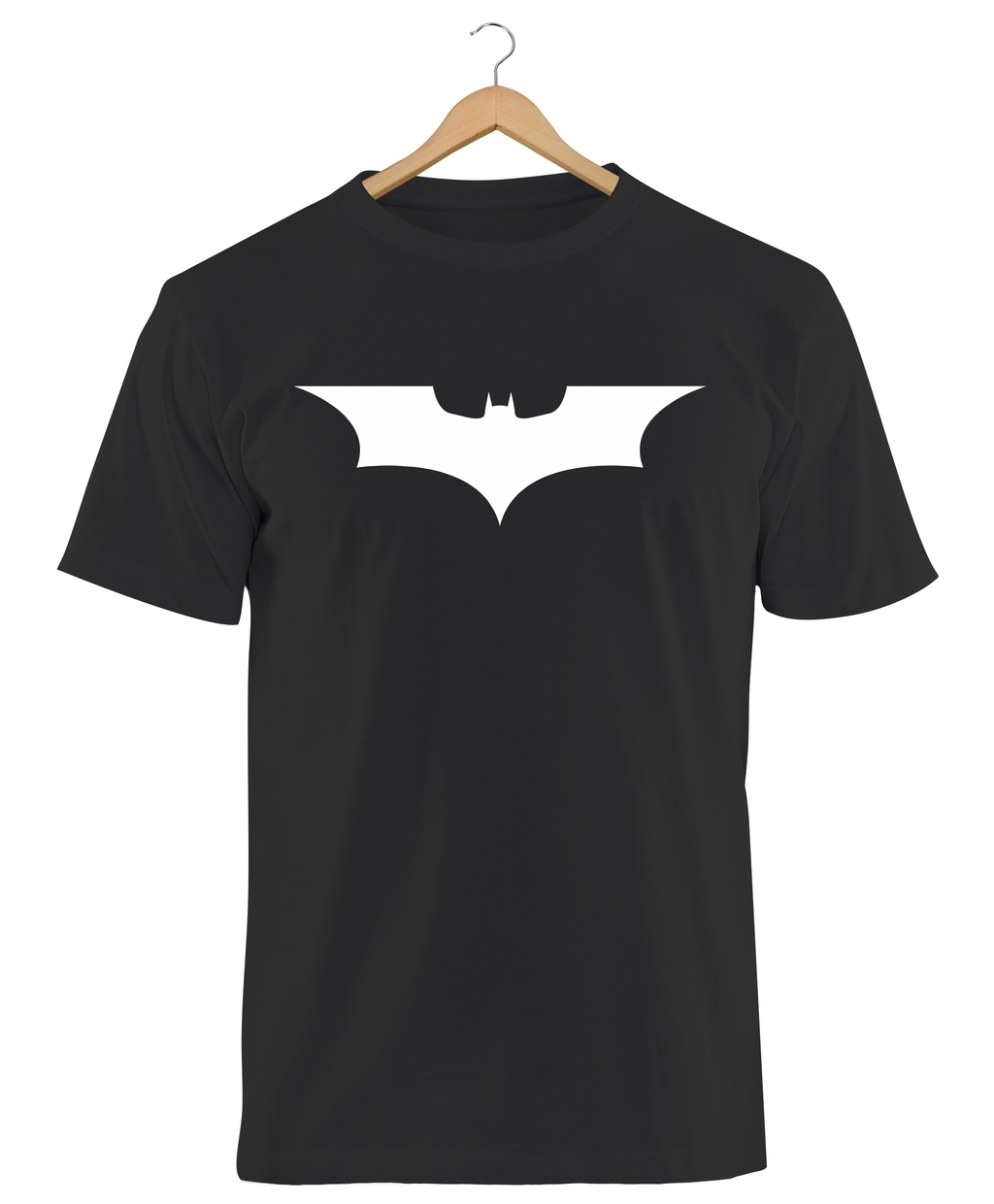 Remera Batman Logo 3 Negra Manga Corta 100 Algodon Peinado