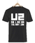 Remera U2 Negra Manga Corta 100% Algodón Peinado