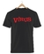 Remera Virus Logo Negra Manga Corta 100% Algodón Peinado - comprar online