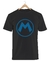 Remera Mario Bros Logo Negra Manga Corta 100% Algodón Peinado - tienda online