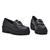 Loafer Mocassim Via Marte Fivela Strass Tratorado Preto - Tok Calçados