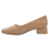 Sapato Comfortflex Salto Bloco Nude Caqui - Tok Calçados