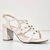 Sandália Via Marte Salto Bloco Spikes Branco - comprar online