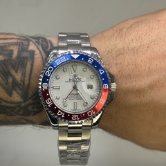 ROLEX GMT (PRATA/AZUL/VERMELHO)