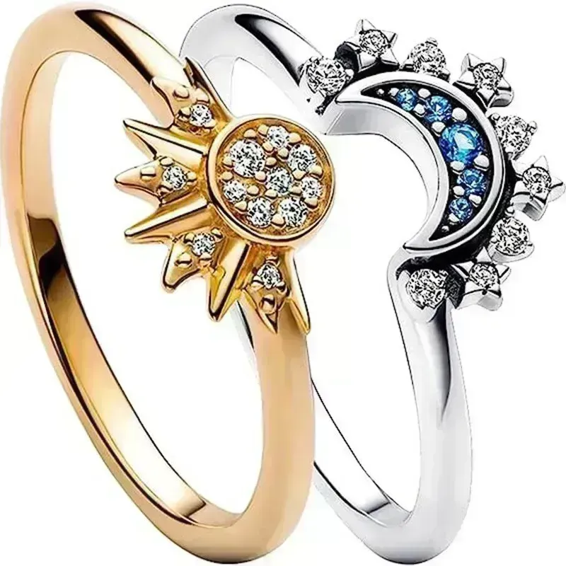 Anillo Sol y Luna Pandora Plata S925