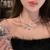 Collar Doble perlado con moño - Acero de Titanio - comprar online