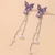 Aros Butterfly con zirconias y perlas - Aguja Plata S925 - comprar online