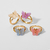 Set x4 anillos butterfly - ANSET59