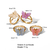 Set x4 anillos butterfly - ANSET59 - comprar online