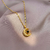 Collar de proyección - Acero de Titanio - Luna dorada - comprar online