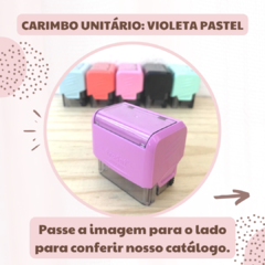 CARIMBO AUTOMÁTICO INDIVIDUAL - VIOLETA PASTEL