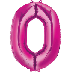 Globo Jumbo Numero Cero Magenta