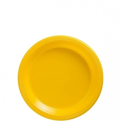 Plato pastelero color amarillo