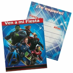 Avengers End Game invitaciones fiesta