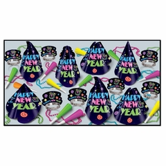 Kit Fiesta Año Nuevo Neon Midnight para 50 Personas