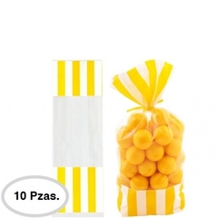 Bolsas de celofan amarillo con franjas