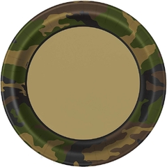 Plato fiesta camuflaje militar