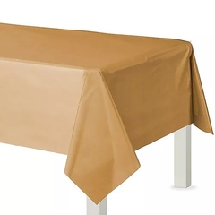 Mantel plastico rectangular oro