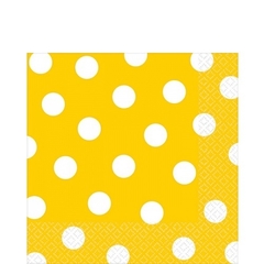 Servilleta coctel dots amarillo