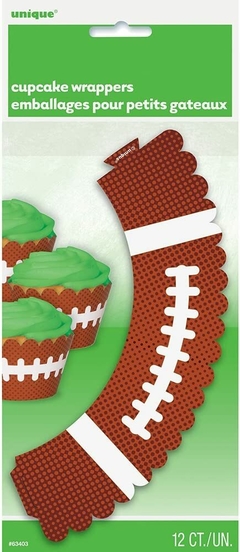 envoltura cupcakes futbol americano