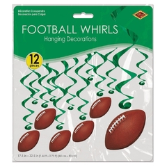 Football Whirls Hanging Decorations