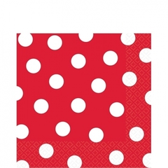 Servilleta coctel dots rojo