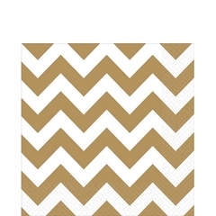 Servilleta papel chevron oro