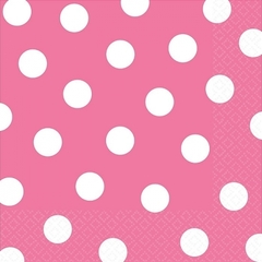 Servilleta lunch dots rosa brillante
