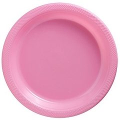 Plato desechable color rosa