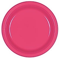 Plato desechable color magenta