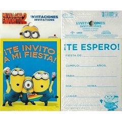 Minnions invitaciones fiesta