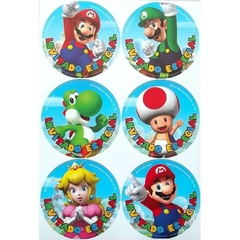 Super Mario Distintivos 24 Piezas