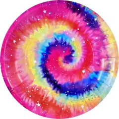 Tie Dye Plato Pastelero 8 Pzas