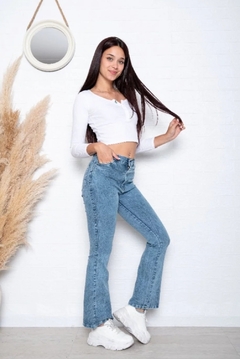 Jeans Oxford celeste - comprar online