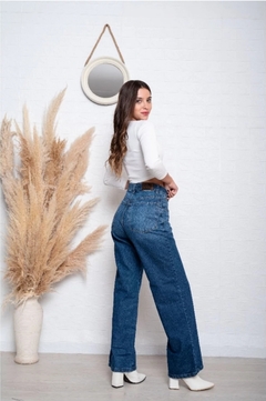 Jeans wide leg azul - comprar online