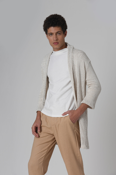 Casaco Manga Longa Com Gola Orly Natural Linen - loja online